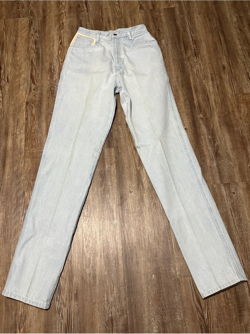 Vintage Rocky Mountain Straight Leg Jeans Women's 9/29 Light Wash 90s Bareback